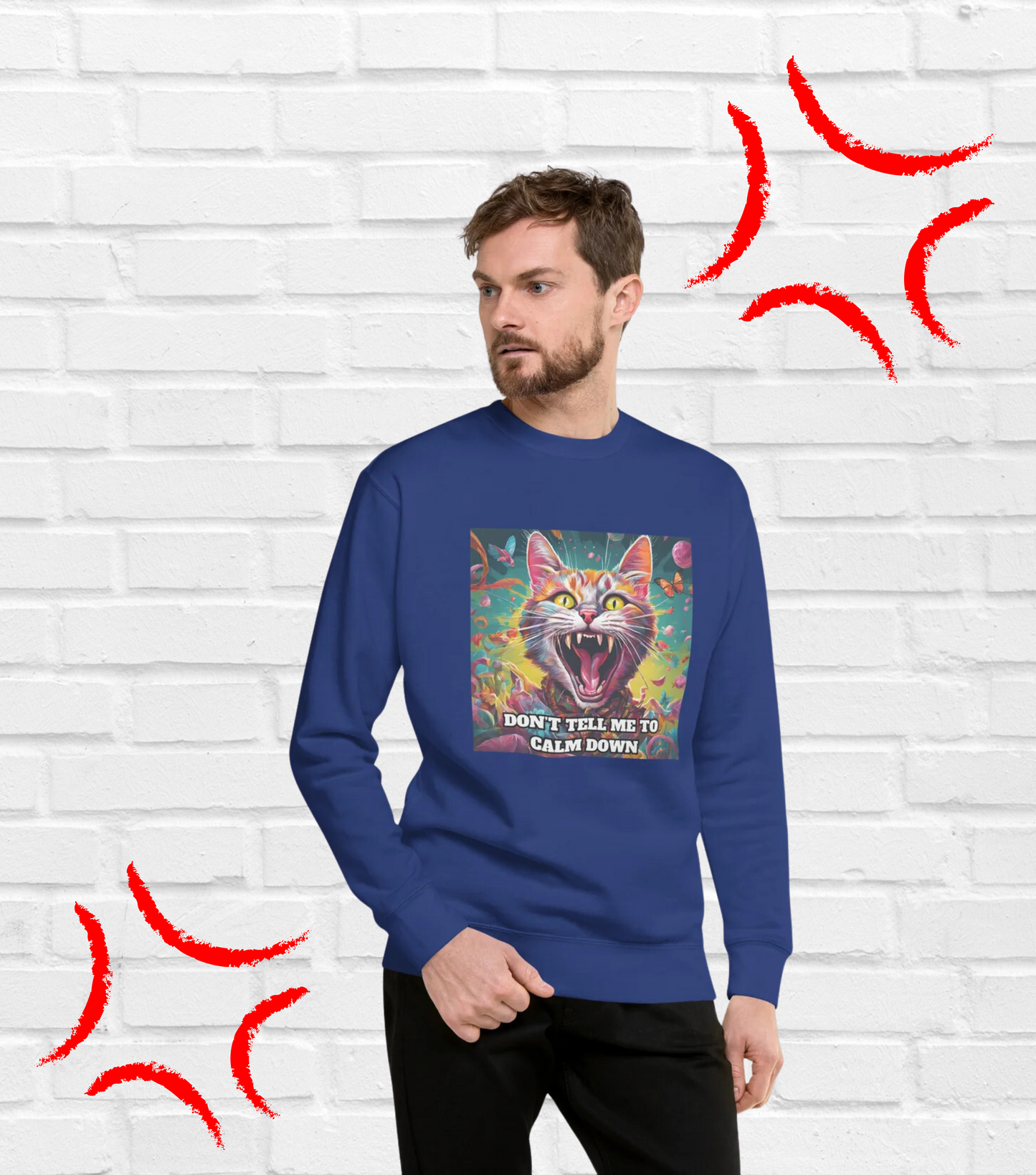 Crazy Cat Unisex Sweatshirt