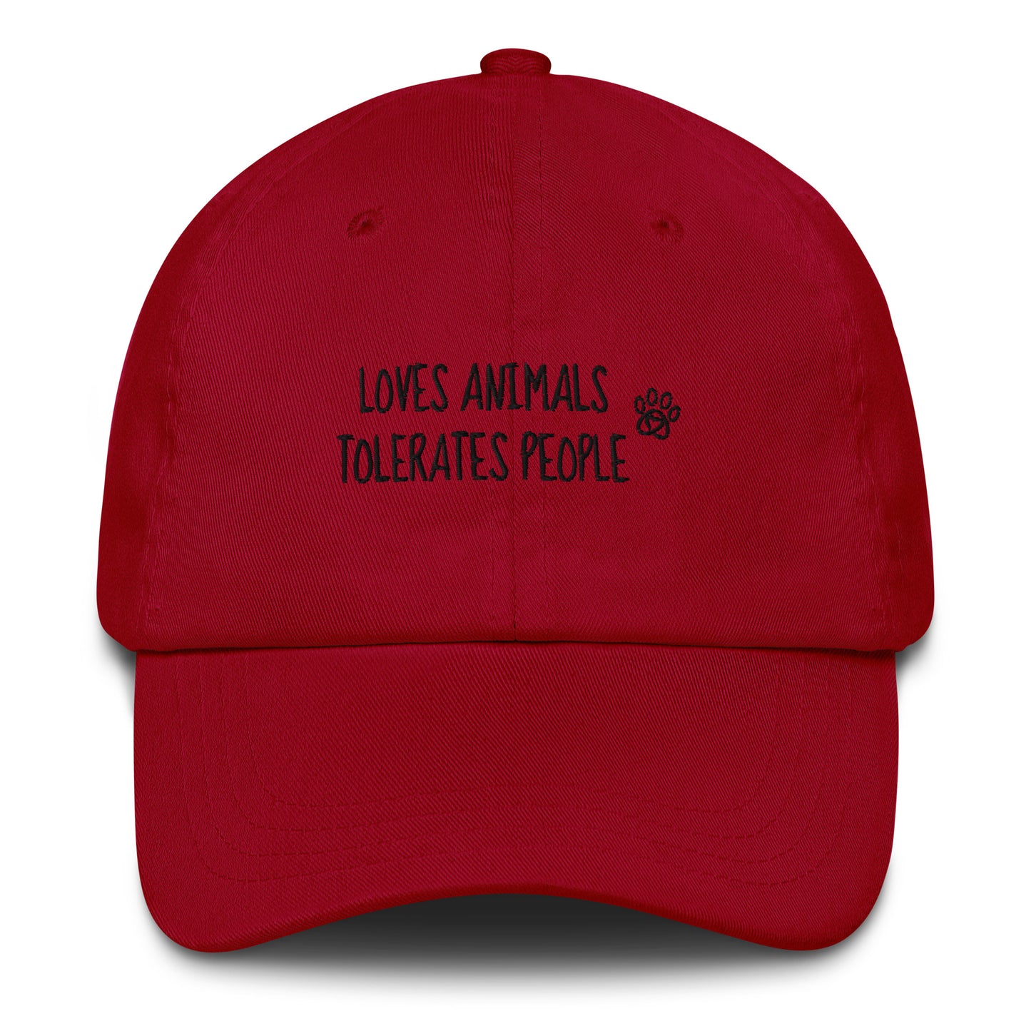 Loves Animals Tolerates People Unisex Dad Hat