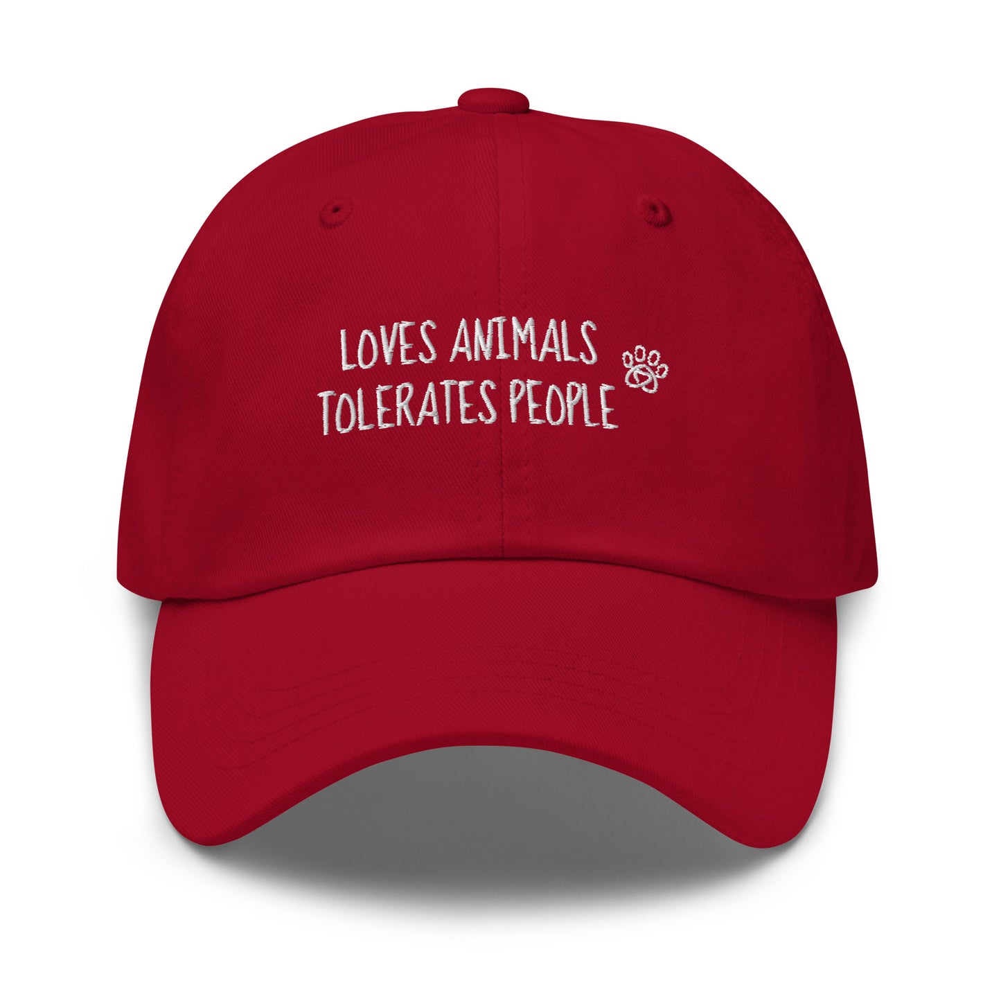 Loves Animals Tolerates People Unisex Dad Hat