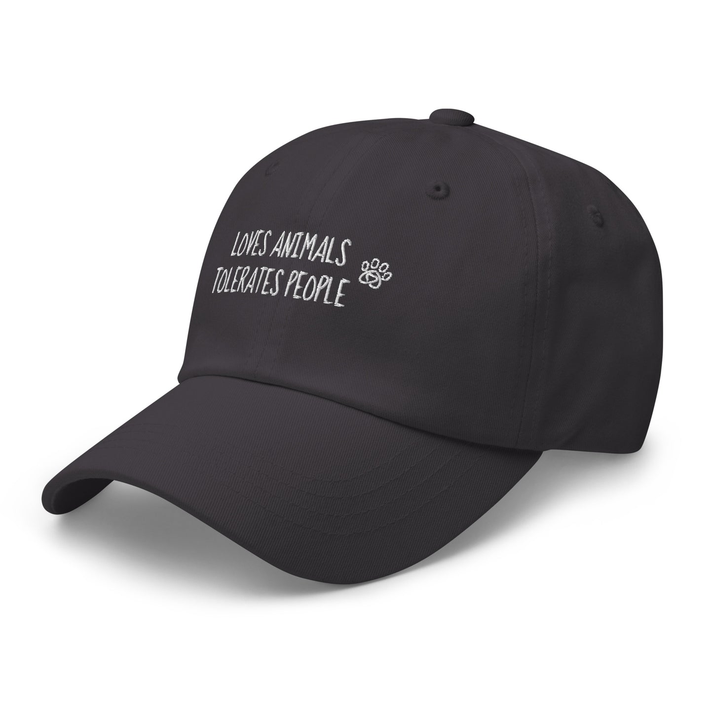 Loves Animals Tolerates People Unisex Dad Hat