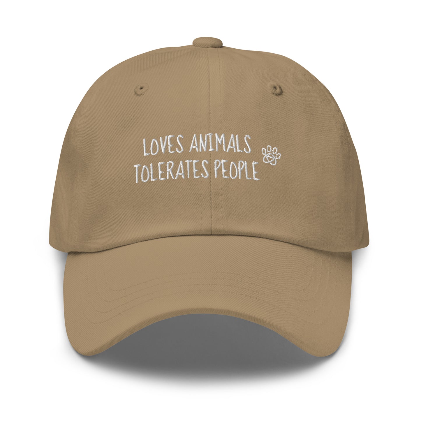 Loves Animals Tolerates People Unisex Dad Hat