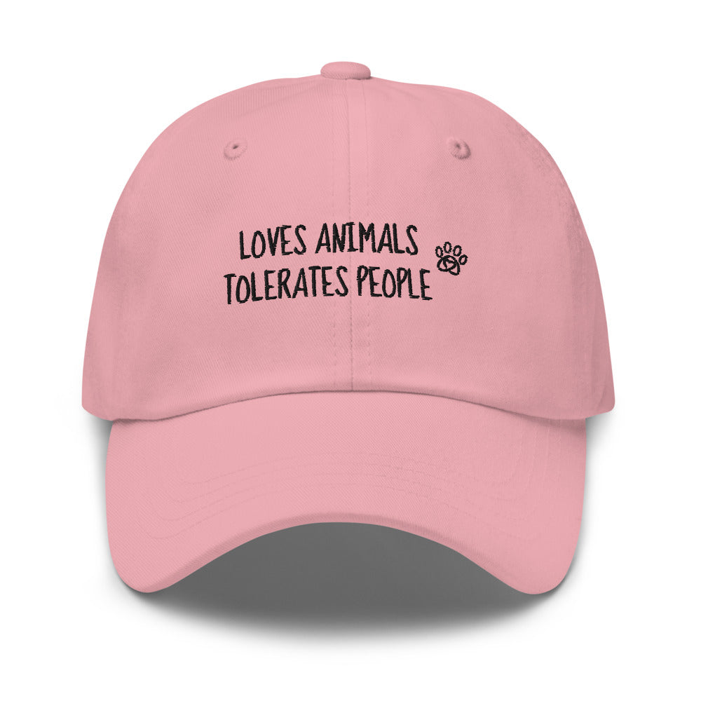 Loves Animals Tolerates People Unisex Dad Hat