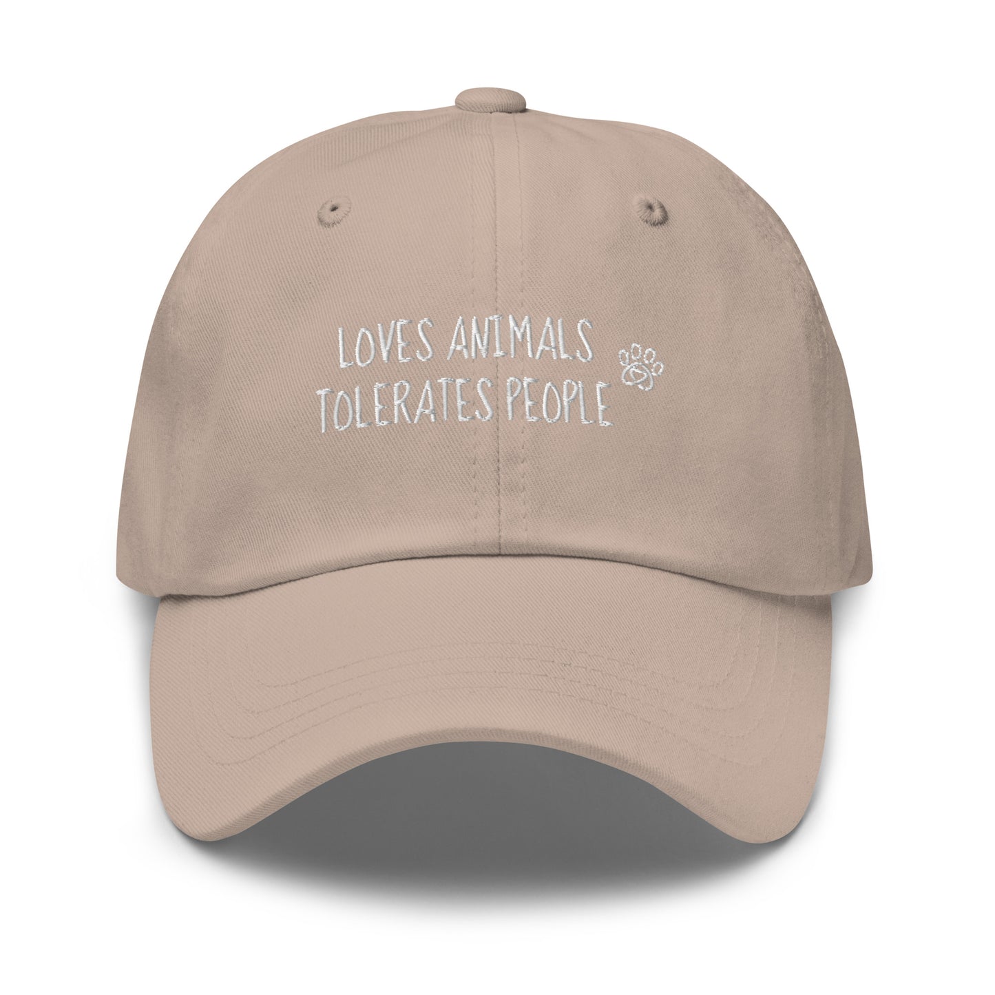 Loves Animals Tolerates People Unisex Dad Hat