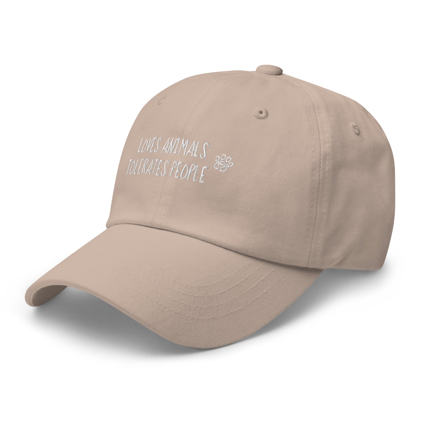 Loves Animals Tolerates People Unisex Dad Hat