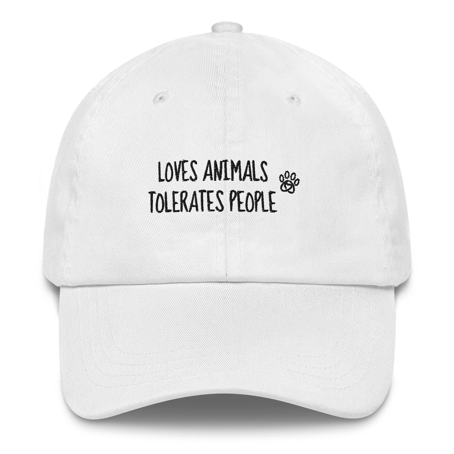 Loves Animals Tolerates People Unisex Dad Hat