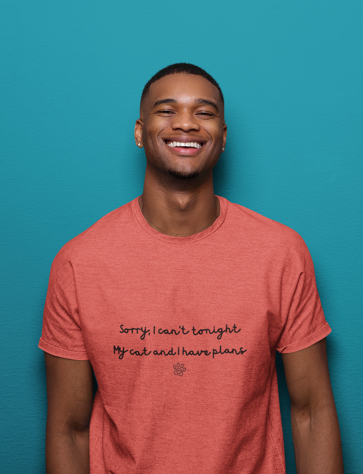 Sorry I Can't Tonight My Cat And I Have Plans Organic Unisex T-shirt