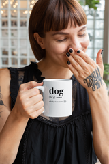 Dog Dictionary Right-Handed White 11oz (325 ml) Ceramic Mug