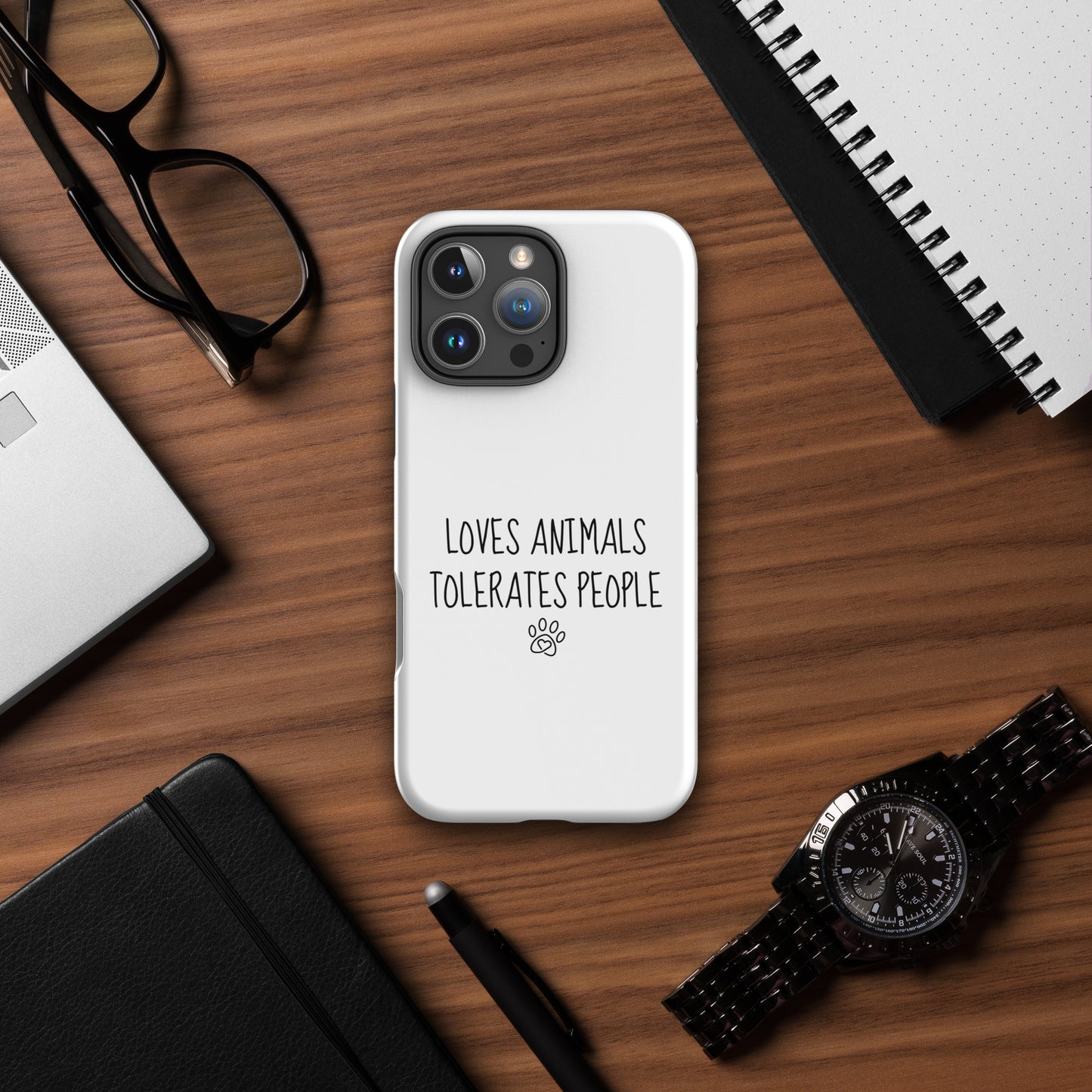 Loves Animals Tolerates People Tough Case for iPhone®