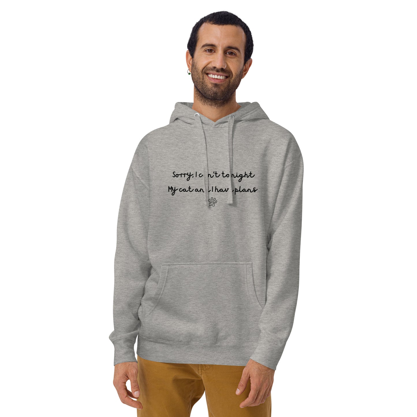 Sorry I Can't Tonight My Cat And I Have Plans Unisex Hoodie