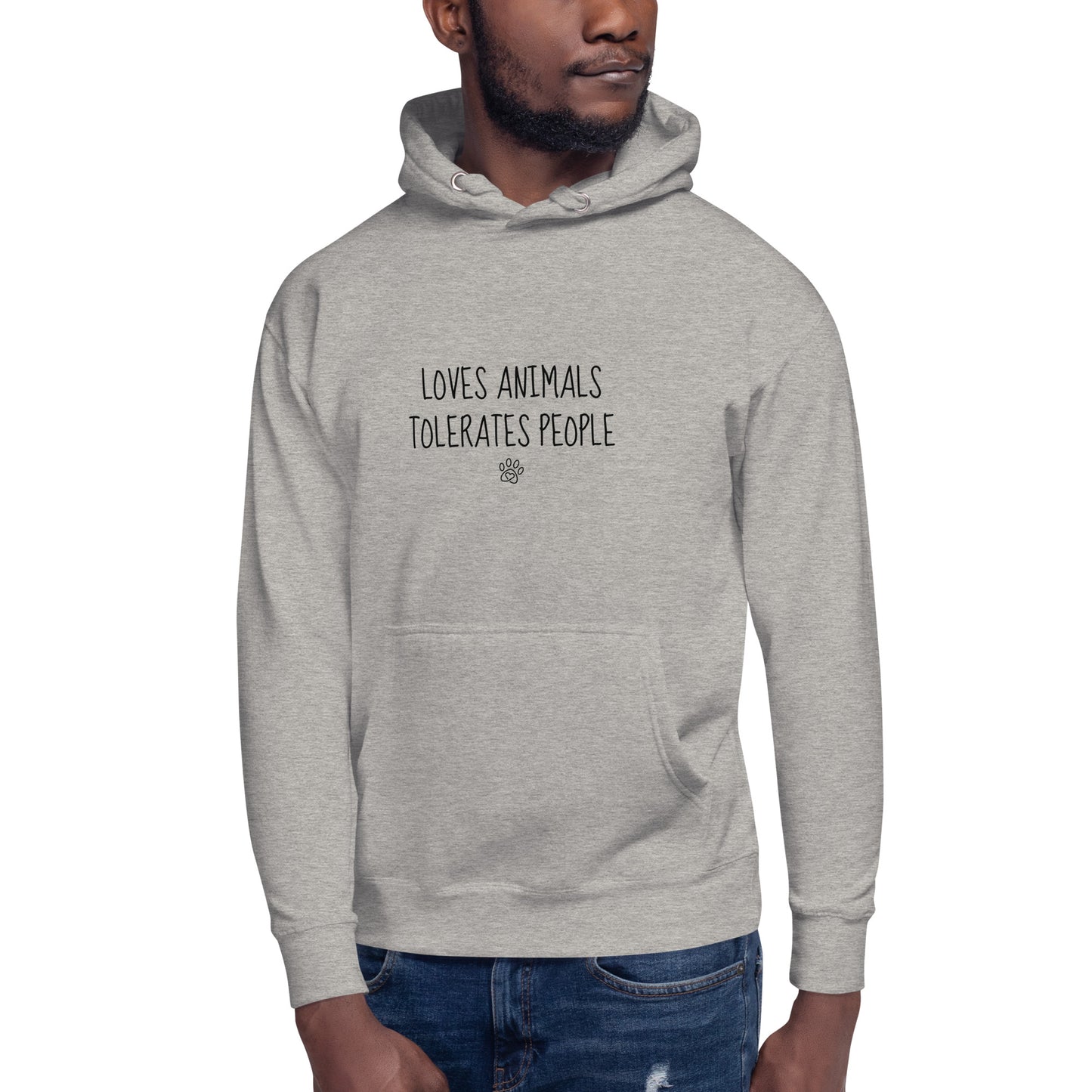 Loves Animals Tolerates People Unisex Hoodie