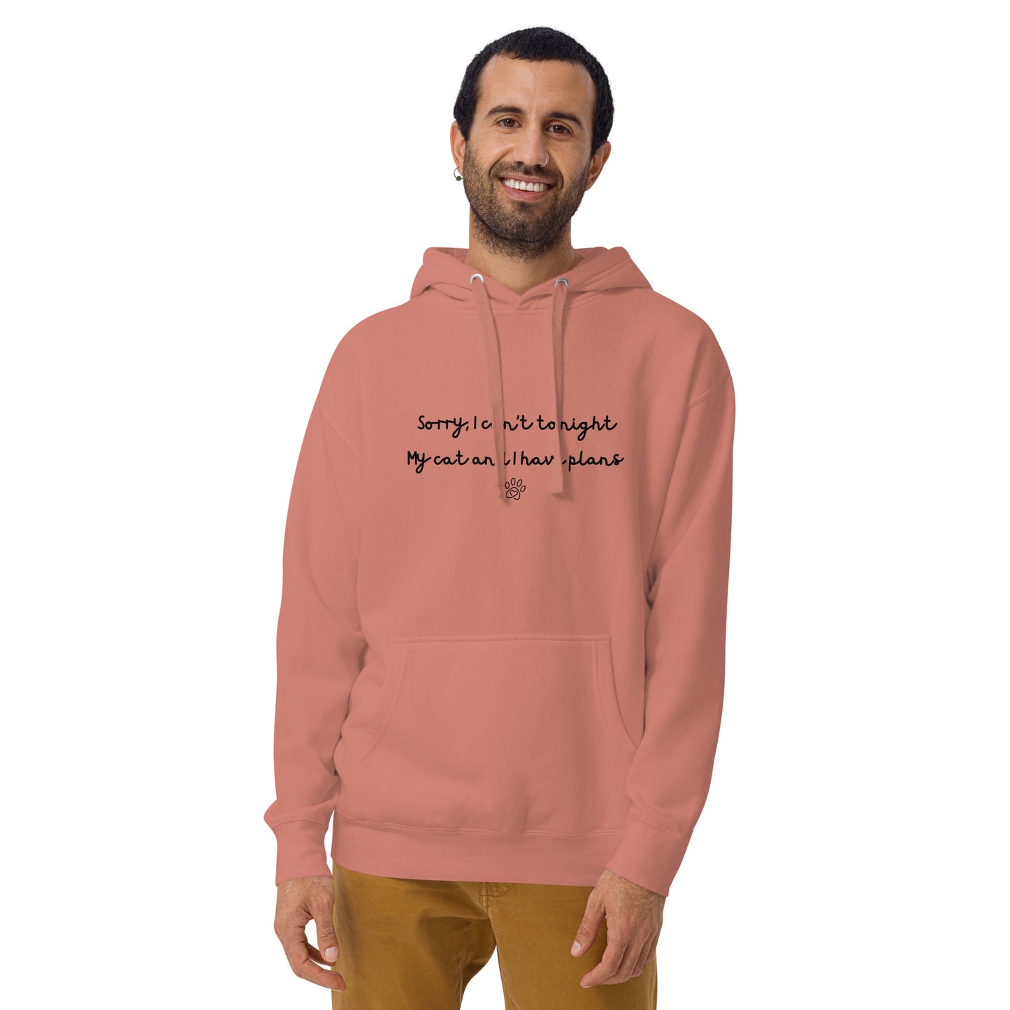 Sorry I Can't Tonight My Cat And I Have Plans Unisex Hoodie