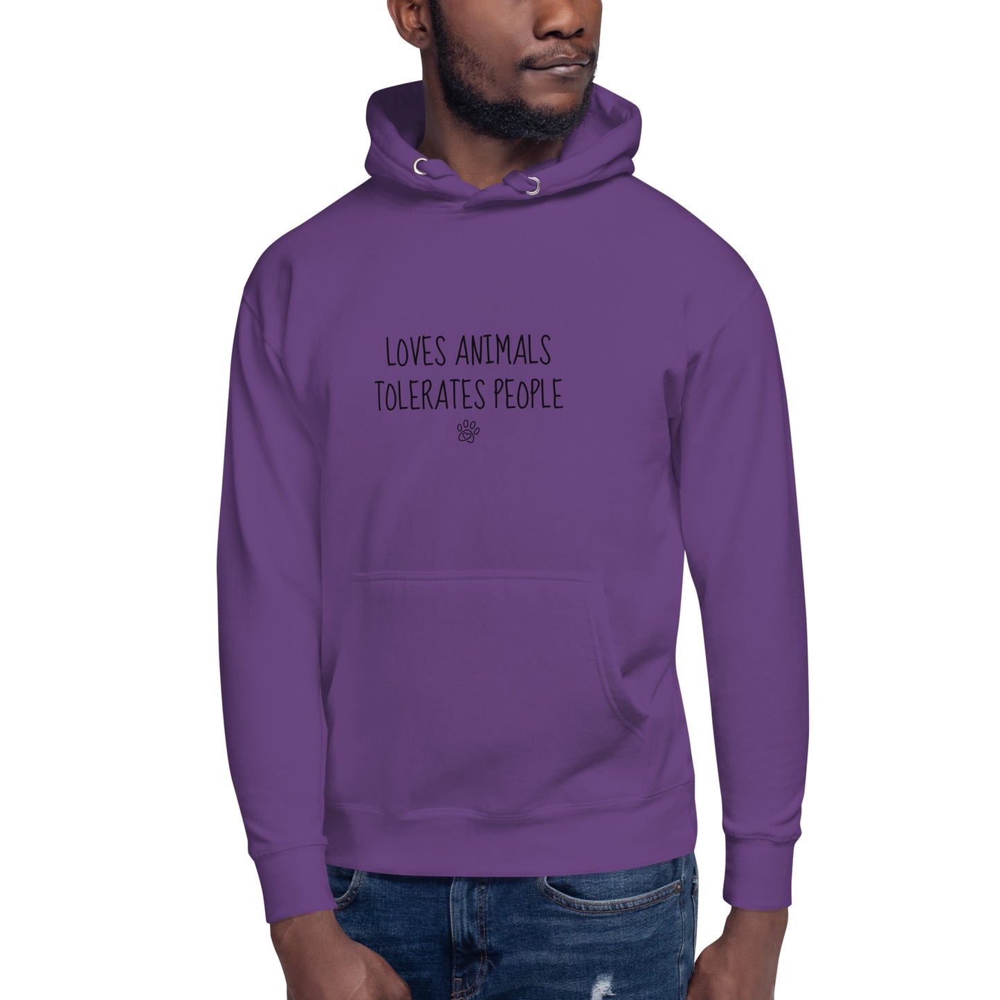 Loves Animals Tolerates People Unisex Hoodie