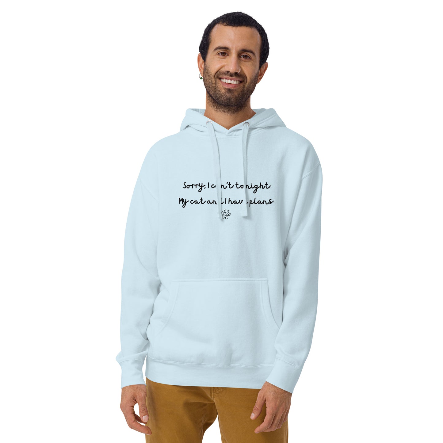 Sorry I Can't Tonight My Cat And I Have Plans Unisex Hoodie