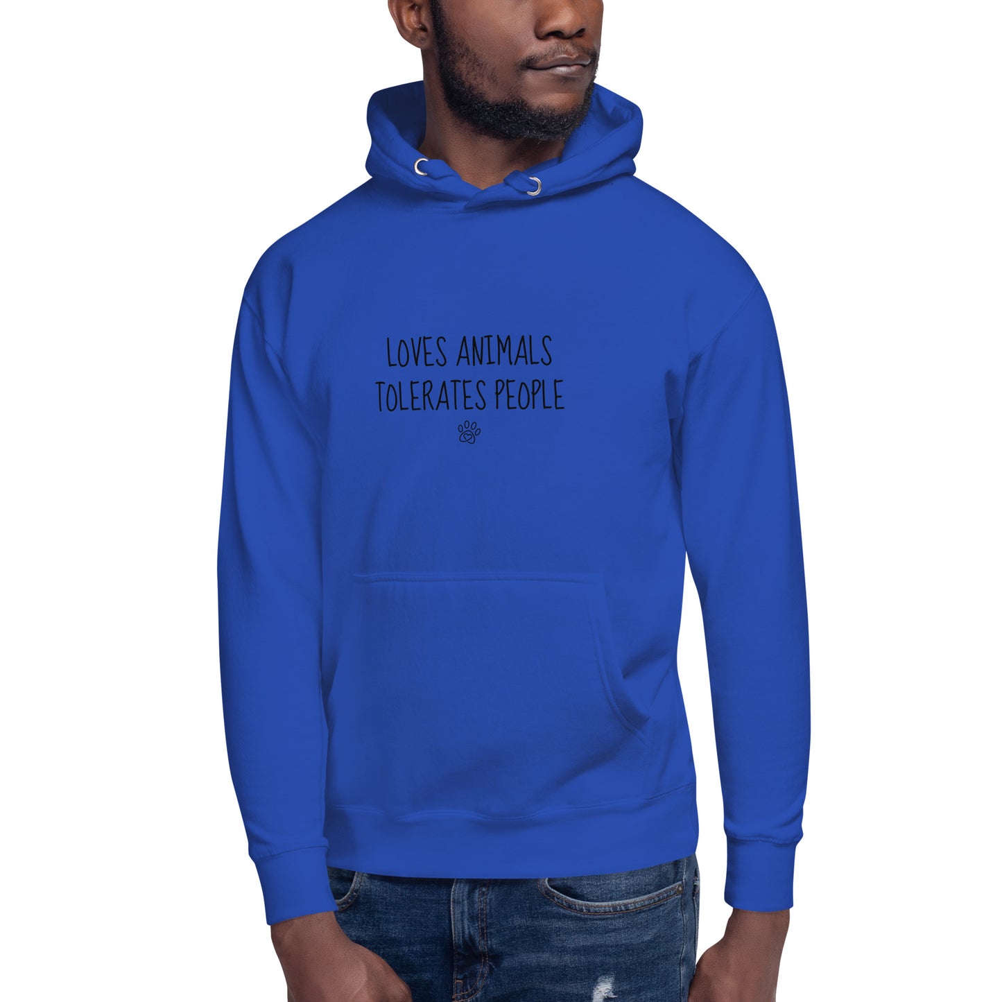 Loves Animals Tolerates People Unisex Hoodie