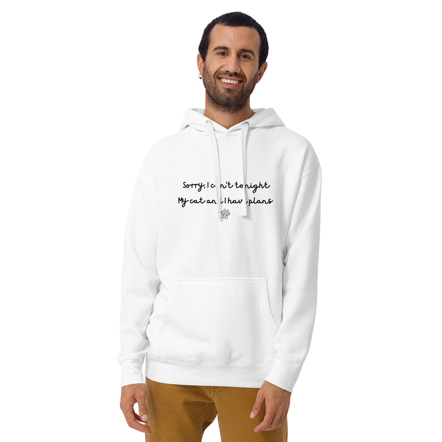 Sorry I Can't Tonight My Cat And I Have Plans Unisex Hoodie