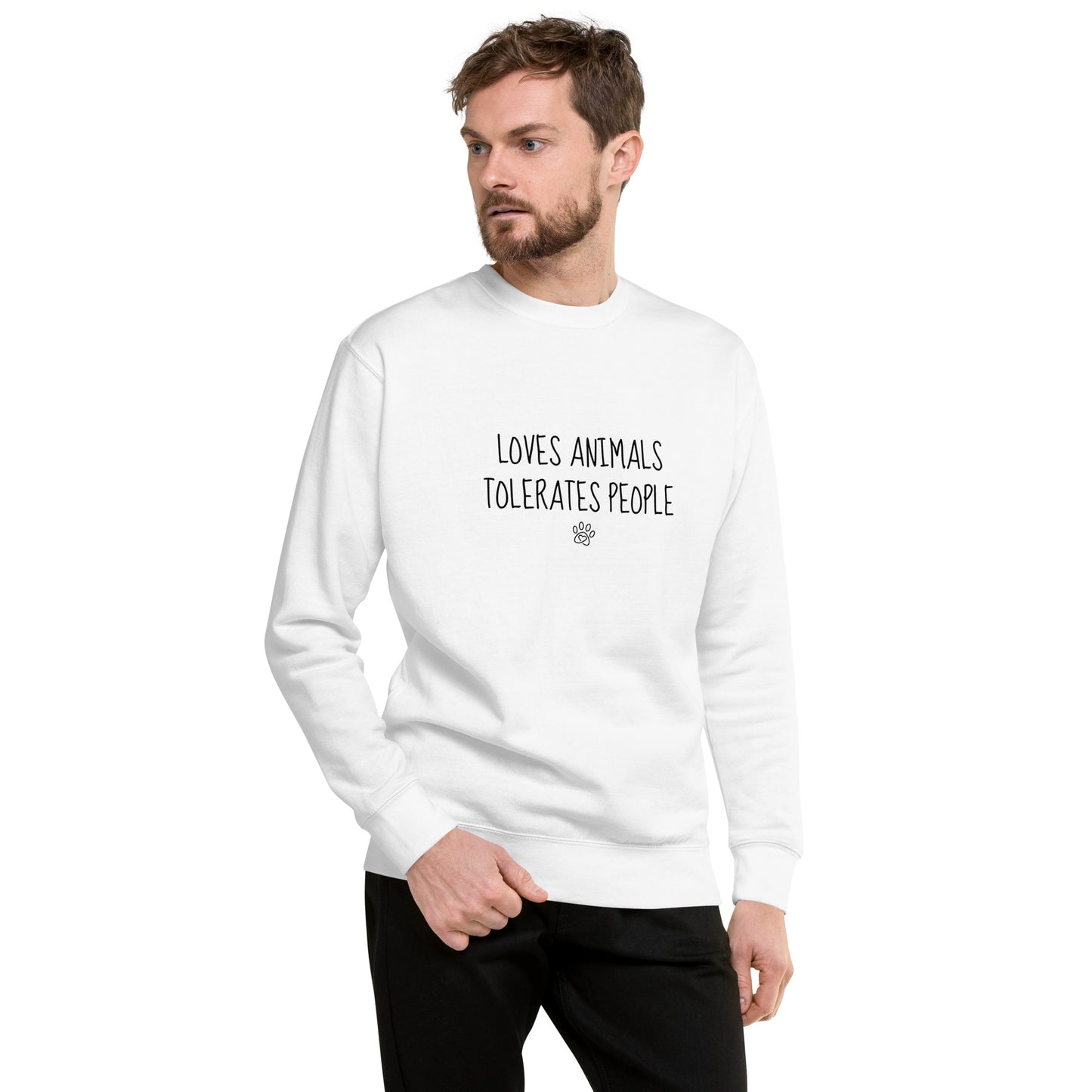 Loves Animals Tolerates People Unisex Sweatshirt