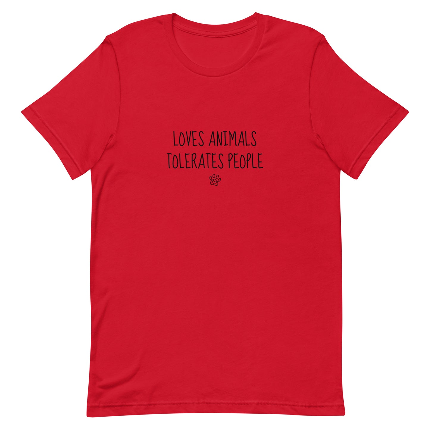 Loves Animals Tolerates People Unisex T-Shirt