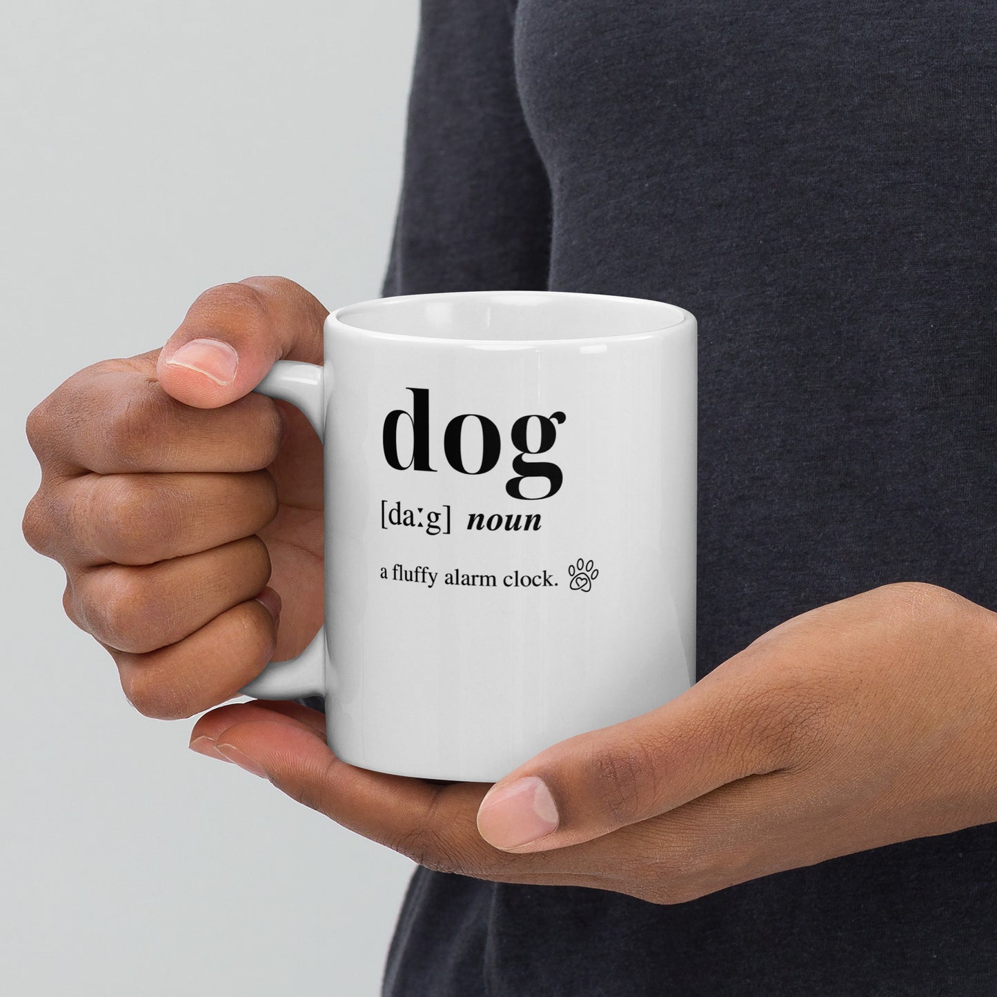 Dog Dictionary Right-Handed White Mug