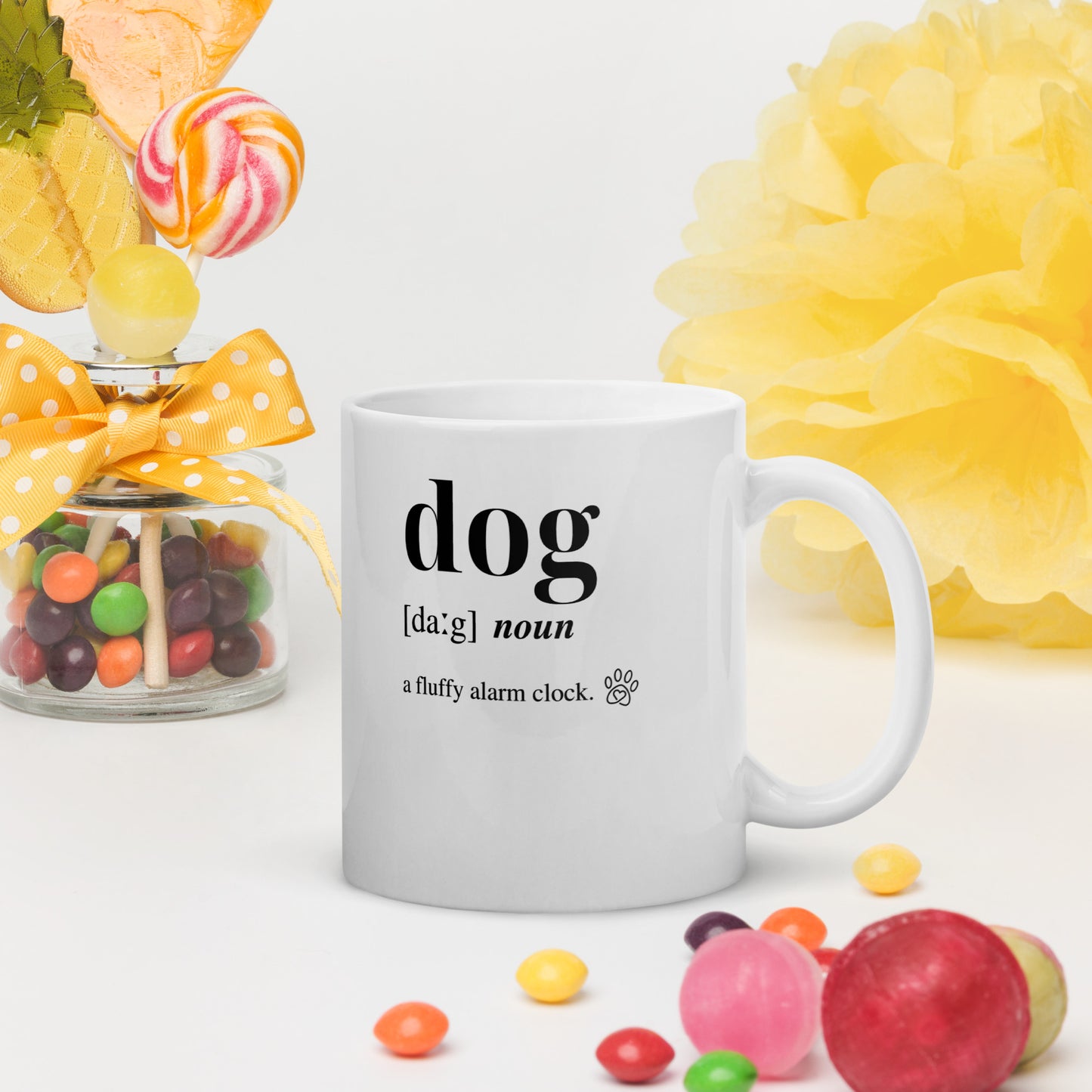 Dog Dictionary Left-Handed White Mug