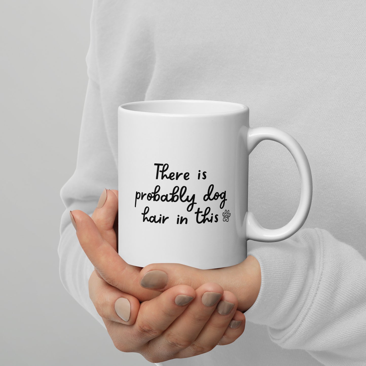 Dog Hair Left-Handed White Mug