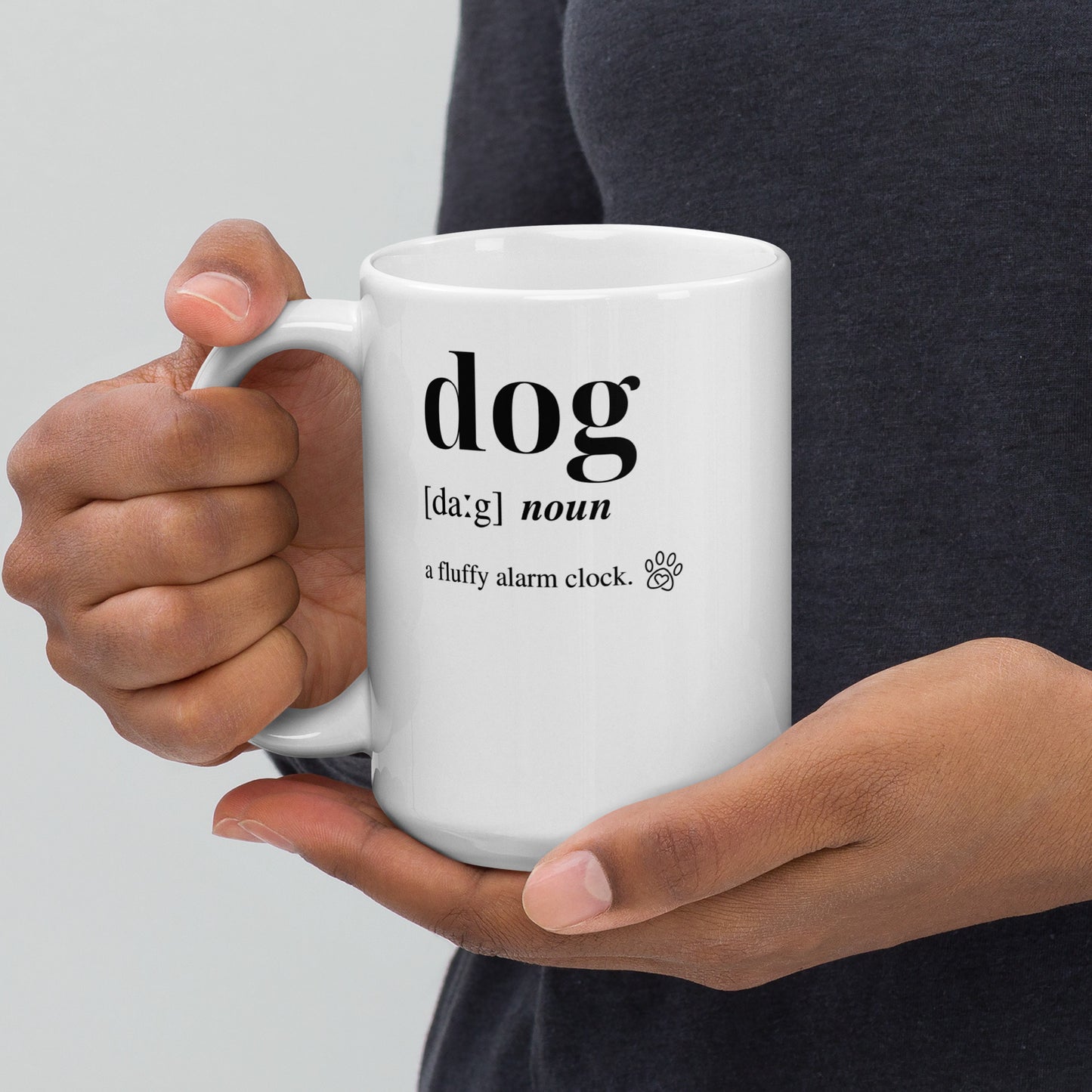 Dog Dictionary Right-Handed White Mug