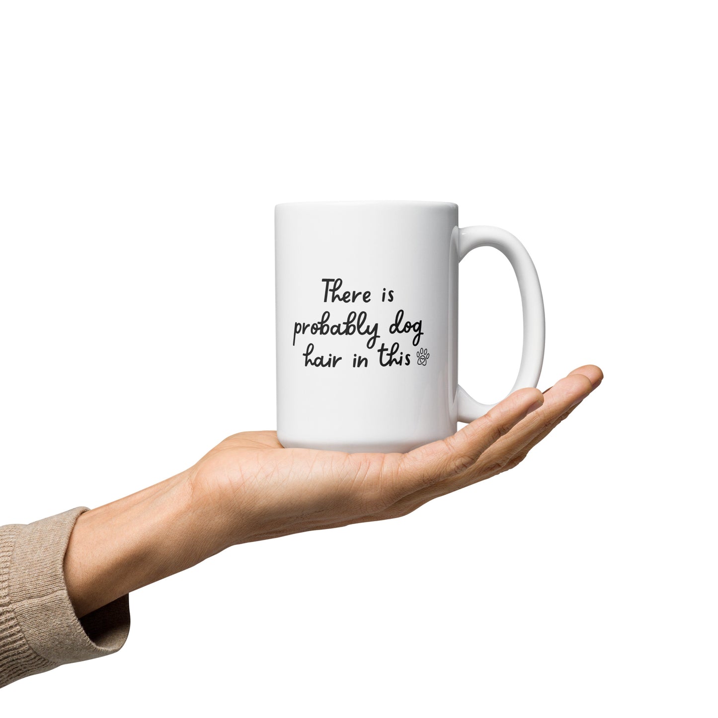 Dog Hair Left-Handed White Mug