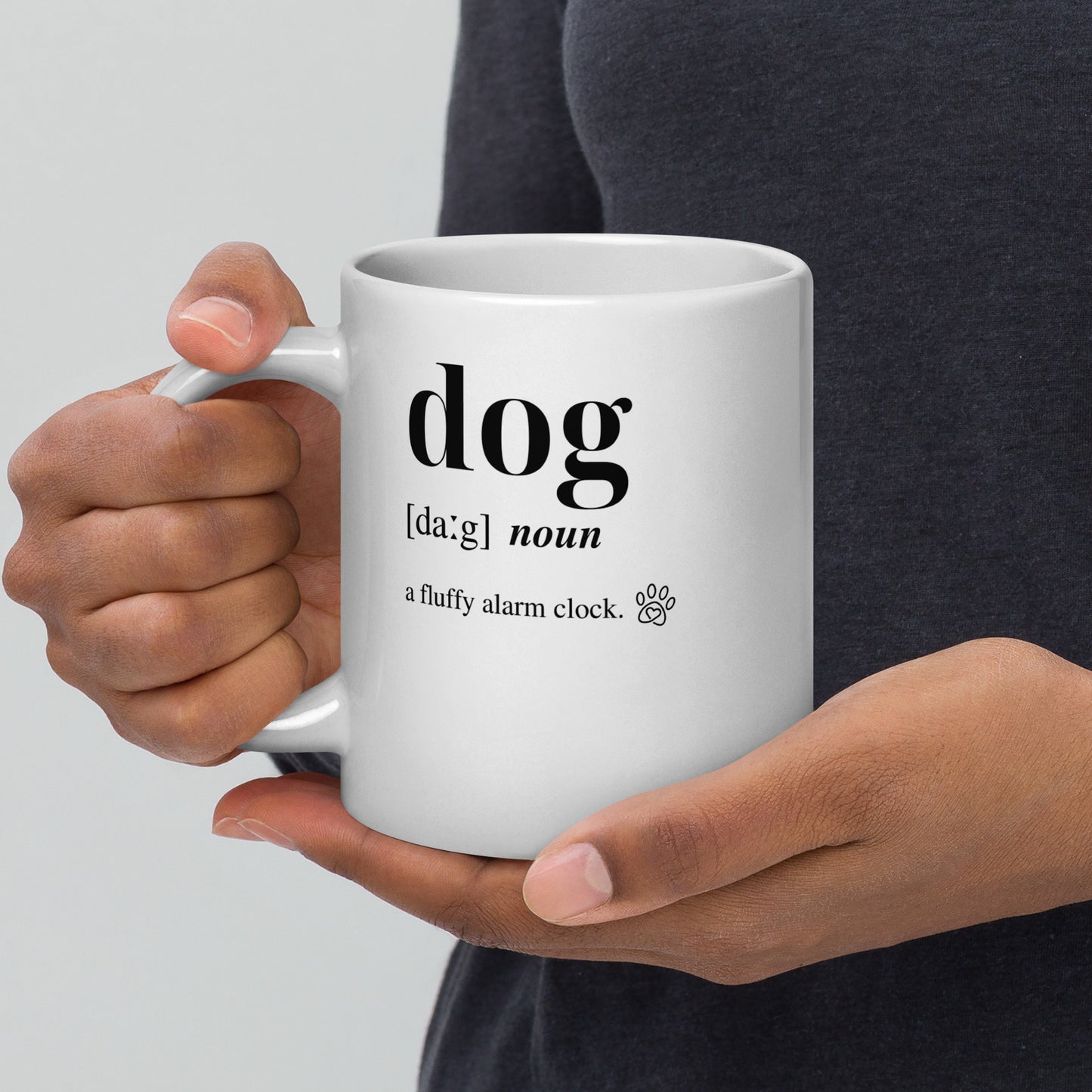 Dog Dictionary Right-Handed White Mug