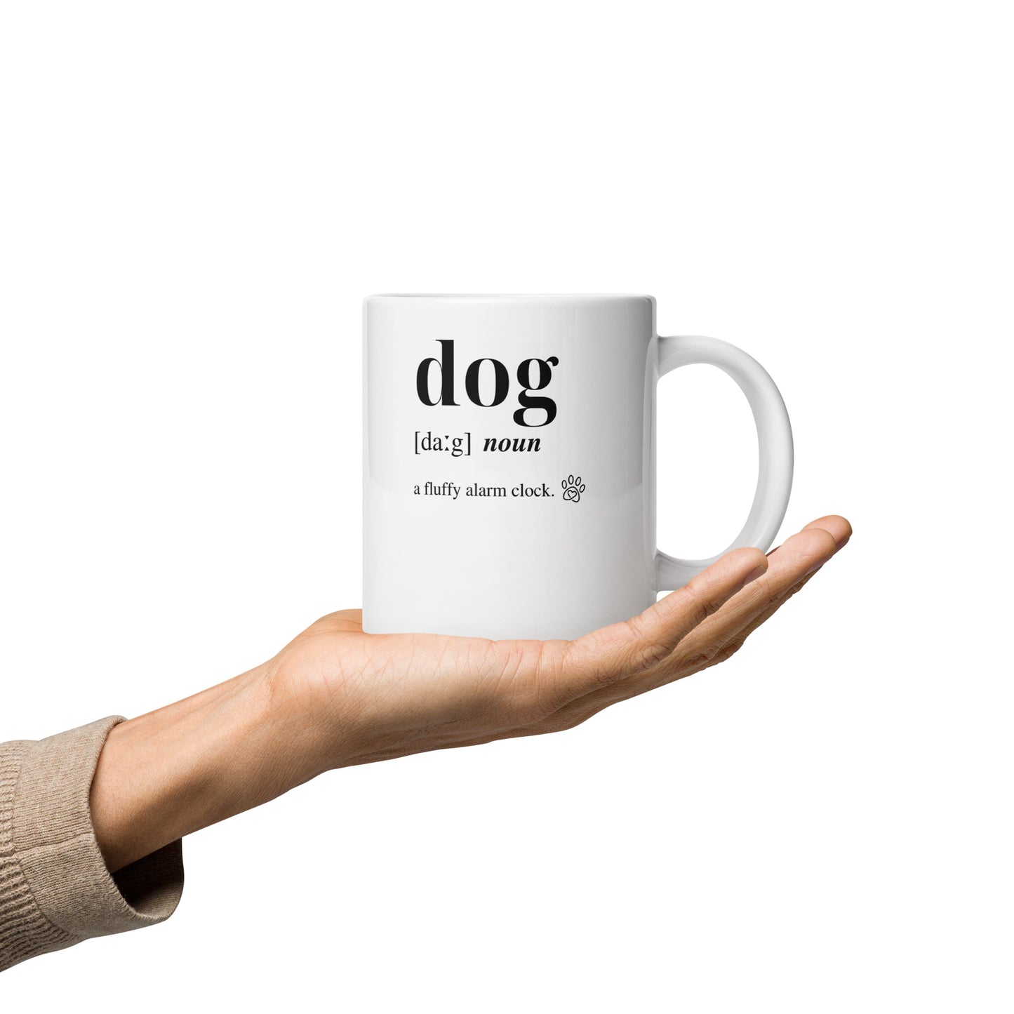 Dog Dictionary Left-Handed White Mug