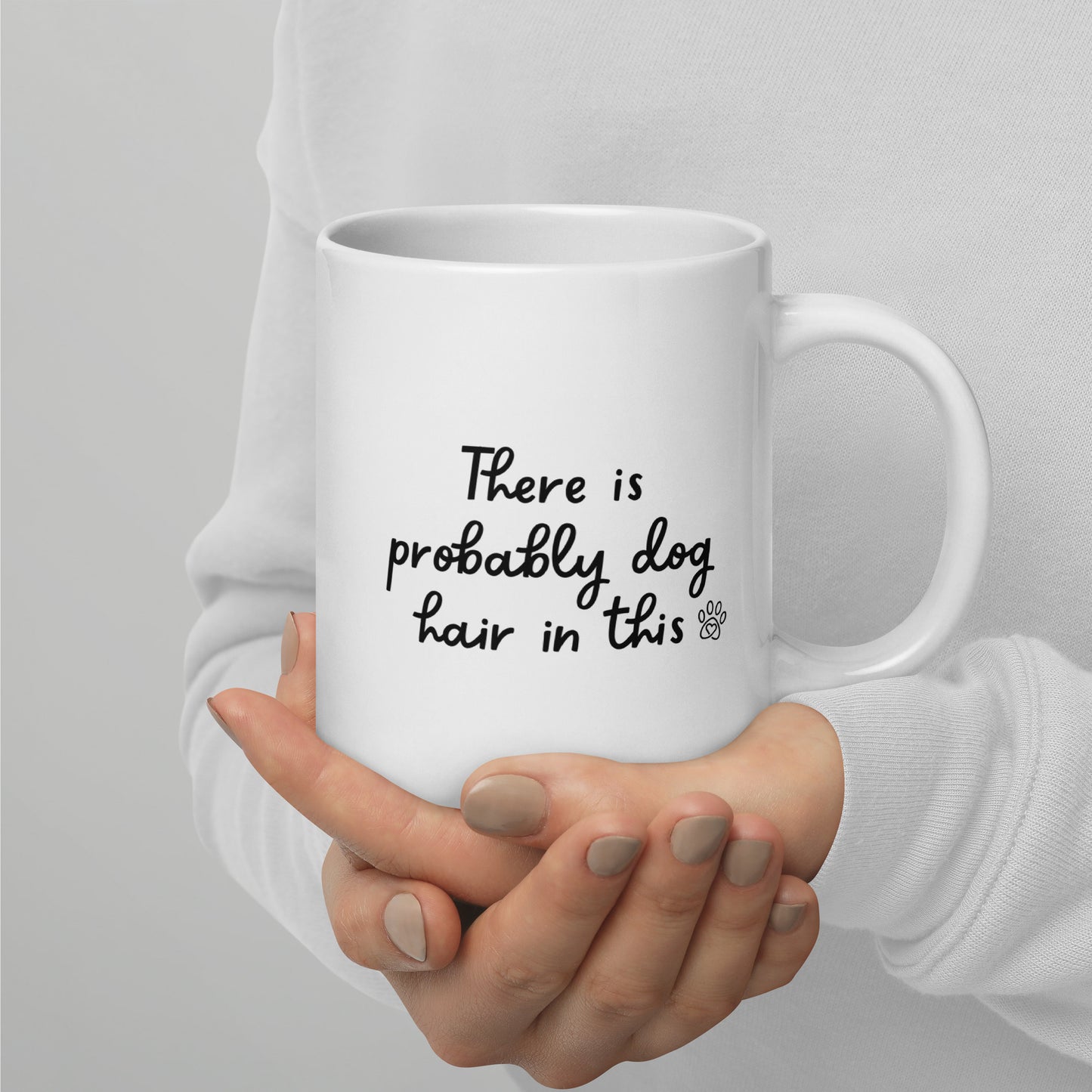 Dog Hair Left-Handed White Mug