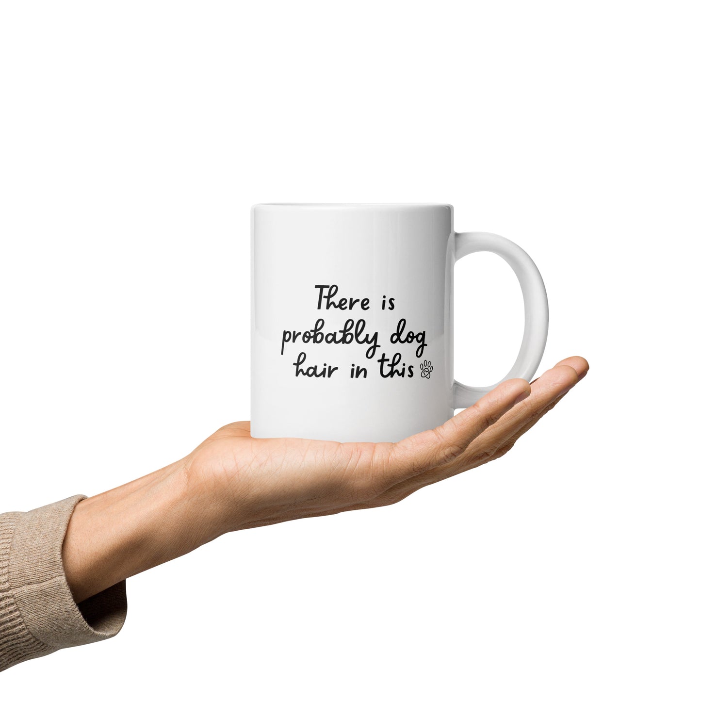 Dog Hair Left-Handed White Mug